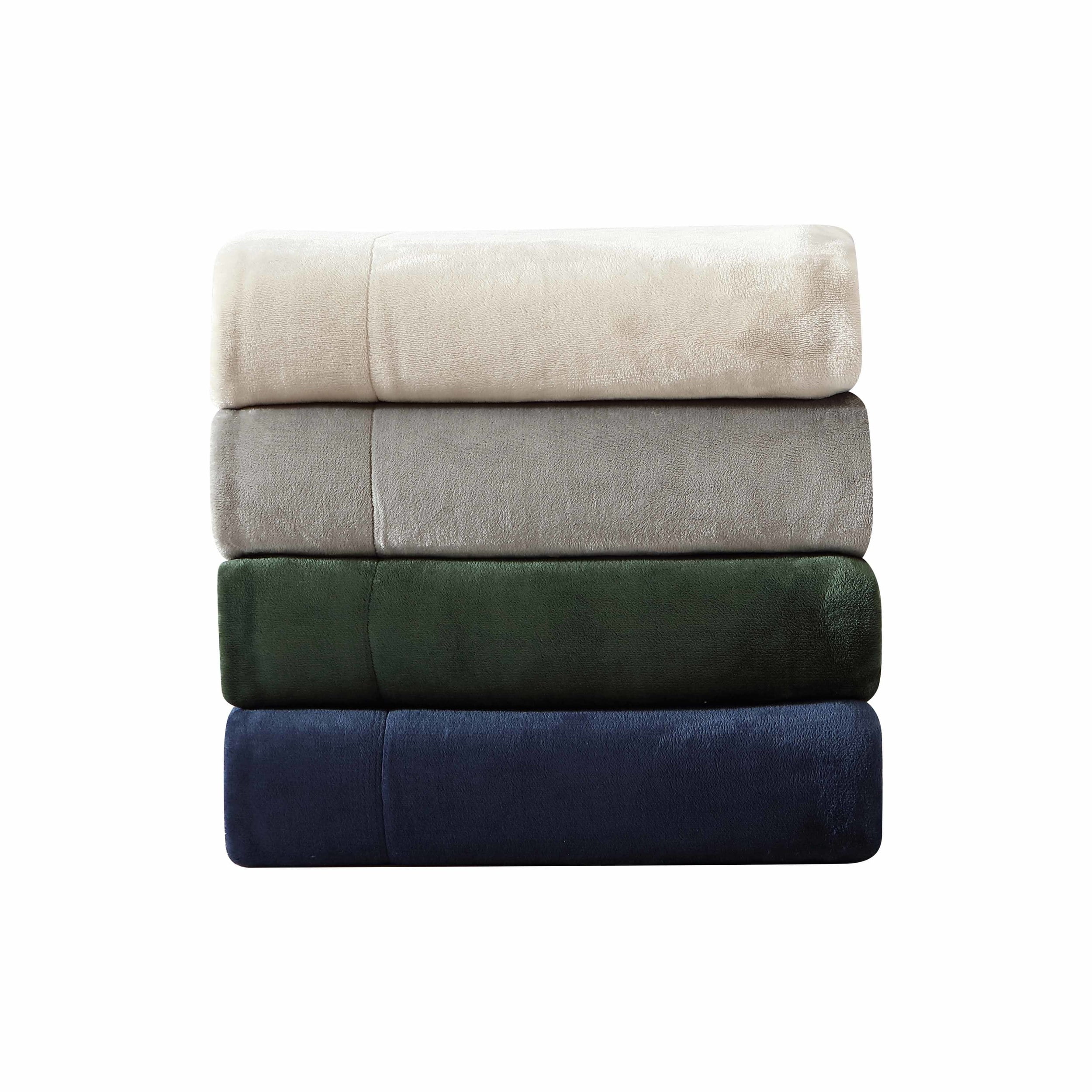 Eddie Bauer Signature Solid Blue Ultra Soft Plush Fleece Twin Blanket