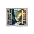 thumbnail image 1 of Toystoory Mantas Tapices Papel pintado Dormitorio Estética Imitación Póster Ventana Colgando Pintura Paisaje Murales Pegatinas Decoración del hogar tipo 3 Toystoory HA074939-03, 1 of 1