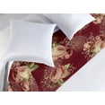 thumbnail image 2 of Vintage Bed Runner, Floral Theme Repetitive Rose Flowers and Leaves Pattern Illustration, Decorative Accent Bedding Scarf for Hotels Homes & Guest Rooms, Queen, Army Green and Dark Rust, by Ambesonne, 2 of 3