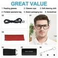 thumbnail image 6 of OCCI CHIARI Men's Stylish Oversized Reading Glasses 3.00 with Spring Hinge Fashion Readers for Reading 1.0 1.5 2.0 2.5 3.0 3.5 4.0 5.0 6.0 Turquoise, 6 of 6