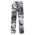 thumbnail image 5 of QATAINLAV Summer Savings Camo Pants for Men Casual Drawstring Elastic Waist Tapered Sweatpants Camouflage Print Plus Size Climbing Cargo Pants with Pockets Gray 3XL, 5 of 8