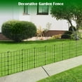 thumbnail image 6 of 23.2" (H) x 10FT (L) Metal Decorative Garden Fence Outdoor Patio Barrier Raised Black, 6 of 6