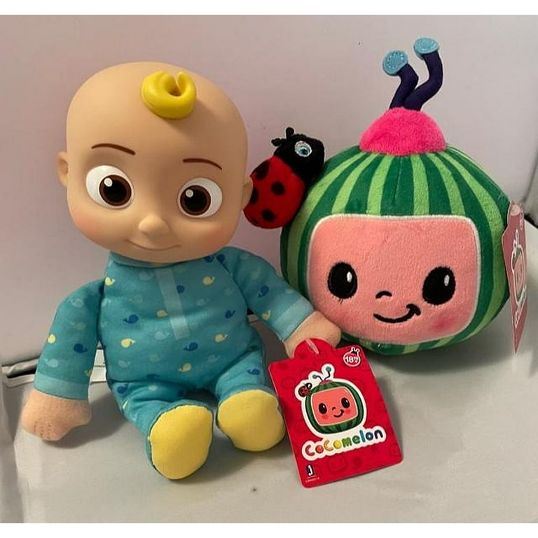Cocomelon JJ and Melon Plush Stuffed Animal Toy Bundle - 8 inch Plush