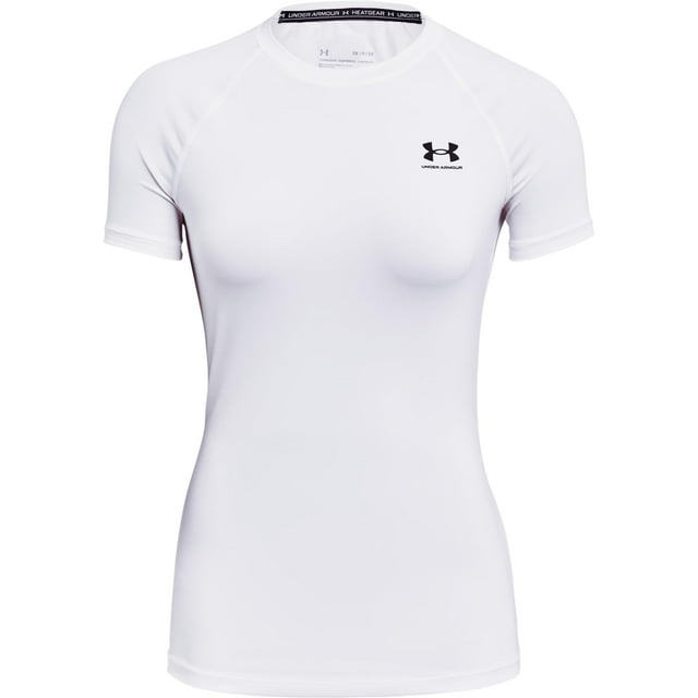 Camiseta Under Armour HeatGear Compression para mujer, color blanco