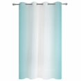 thumbnail image 2 of Outdoor Curtains for Patio Waterproof, Teal Ombre Windproof Pravicy Outside Porch Blackout Curtain, Turquoise White Gradient Modern Abstract Art Sun Blocking Grommets Curtains for Cabana 54"x108", 2 of 9