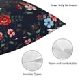 thumbnail image 3 of Wukai Vintage Rose Premium Polyester Fleece Pillow Covers with Hidden Zipper Closure,Luxuriously Soft and Durable-26"x26", 3 of 7