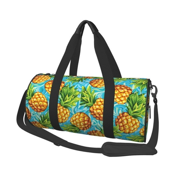 Easygdp Pineapple Bolsa de Viaje, Bolsa de Mano, Bolsa de Gimnasio, Bolsa de Equipaje para Viaje