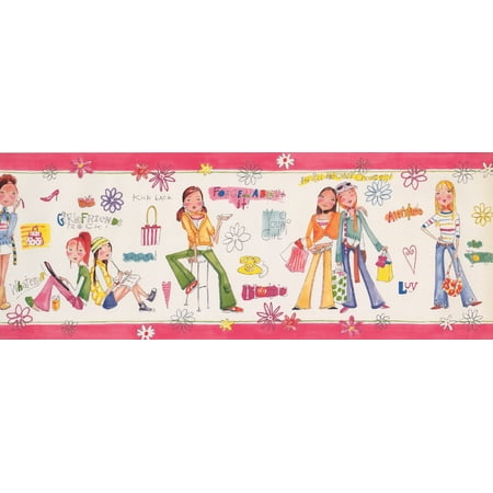 Girls Rule Rock Alabaster White Hot Pink Trim Teens