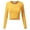GOLD, variant on Women's Long Sleeve Solid Slim Crop Top Round Neck Tee Stretch Shirt