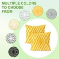 thumbnail image 7 of Uxcell 2-Pack Outdoor Waterproof Throw Pillow Cover, 17x17 Inch Linen Boho Geometric Decorative Cushion Cover [Yellow White Stripe], 7 of 7