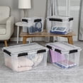 thumbnail image 6 of (2 pack) Sterilite Gasket Box, 54 Quart WaterProof Clear Plastic Storage Bin with Lid, Gasket Seal and Durable Latches, Black, 6 of 12
