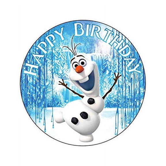 7.5 Inch Edible Cake Toppers – Frozen: Olaf Themed Birthday Party Collection of Edible Cake Decorations  fits 8 inch round cake or larger