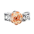 thumbnail image 1 of Kcodviy Hollow Out Rose Ring Rings Antique Electroplated Flower Women's Small Rings Ring in Five Sizes Men Rings Adjustable Ring Set Hand Rings, 1 of 9