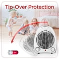thumbnail image 2 of BLACK+DECKER Space Heater, for Office Desk, Home Office & Portable Desk, Personal Heater with 3 Settings, Desk Heater with Adjustable Thermostat, White, 2 of 6