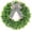 Green Bow, variant on 24-26'' Large Boxwood Wreath for Front Door, Porch, Window - Foldable Greenery Boxwood Wreaths for Farmhouse Wedding Indoor Outdoor Decor (with Bow)