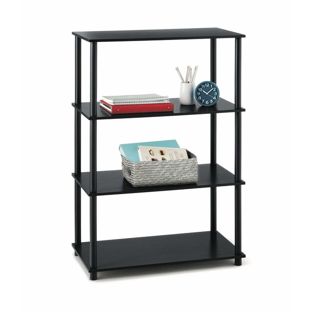 Mainstays 4 Shelf Storage Shelving Unit, Black