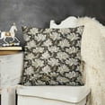thumbnail image 2 of YINGXI Block Print Throw Pillow Covers Tan Pillow Cases Neutral Decorative Cushion Covers for Sofa Couch 12x12in, 2 of 5