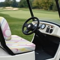 thumbnail image 6 of Pzuqiu Pastel Golf Ball & Flag Print Golf Cart Seat Cover Set - Breathable, Stretch-Fit Protector for 2-Person Carts, Perfect for Golf Course & Outdoor Use, 6 of 10