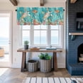 thumbnail image 6 of Window Valance for Kitchen,Ocean Turtle Fish Colorful Coral Rod Pocket Curtain Valances Short Curtains Drapes Panel,Teal Sea Water Window Treatment Topper for Living Room Bathroom Bedroom Home Decor, 6 of 9