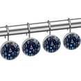 thumbnail image 2 of Candle Shower Curtain Hooks （Set of 12） for Home Hotel Shower Rods Bathroom Crystal Glass Print Stainless Steel Round Curtain Hooks, 2 of 5