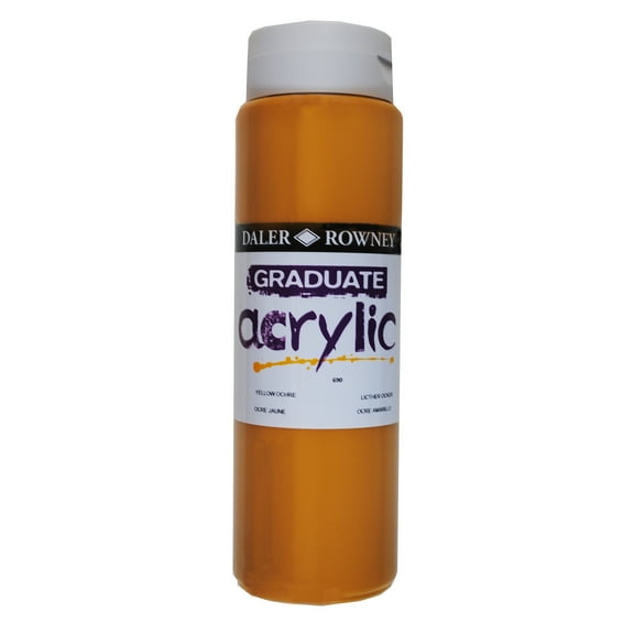 Daler-Rowney Graduate Acrylic, 500ml Bottle, Yellow Ochre