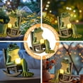 thumbnail image 6 of Solar Garden Statue, Miniature Frog Garden Statue with Warm LED Light, Waterproof Garden Solar Lights Outdoor/Indoor Yard Decor, Unique Housewarming Gift, 3.9" x 2.3" x 3.9", 6 of 11