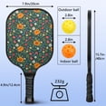 thumbnail image 4 of Pickleball Paddles Set,Pioneer Flower Floral Print Pattern Fiberglass Surface Pickleball Racket Set with 2 Indoor Outdoor Pickleball Balls and Pickleball Bag,Pickle-ball Equipment, 4 of 6