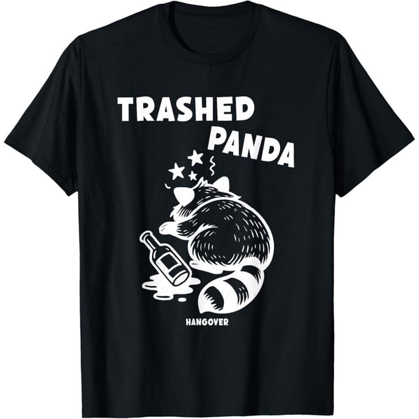 Camiseta de mapache borracho con panda, resaca de redes sociales