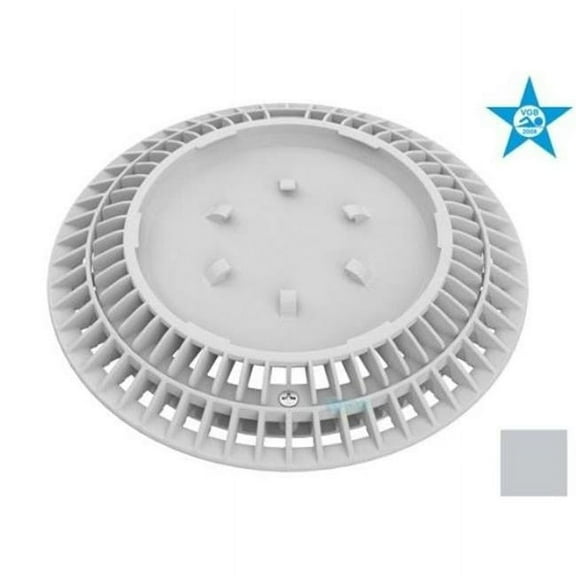 AquaStar CC8103 8 in. AV Pebbletop Drain & Frame, Light Gray