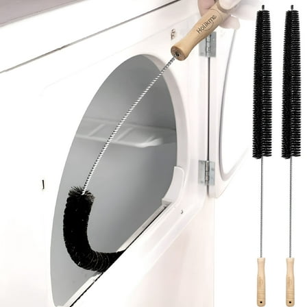 ACDANC 2 Pack Dryer Vent Cleaner Kit Dryer Lint Brush Vent Trap Cleaner Long Flexible Refrigerator Coil Brush