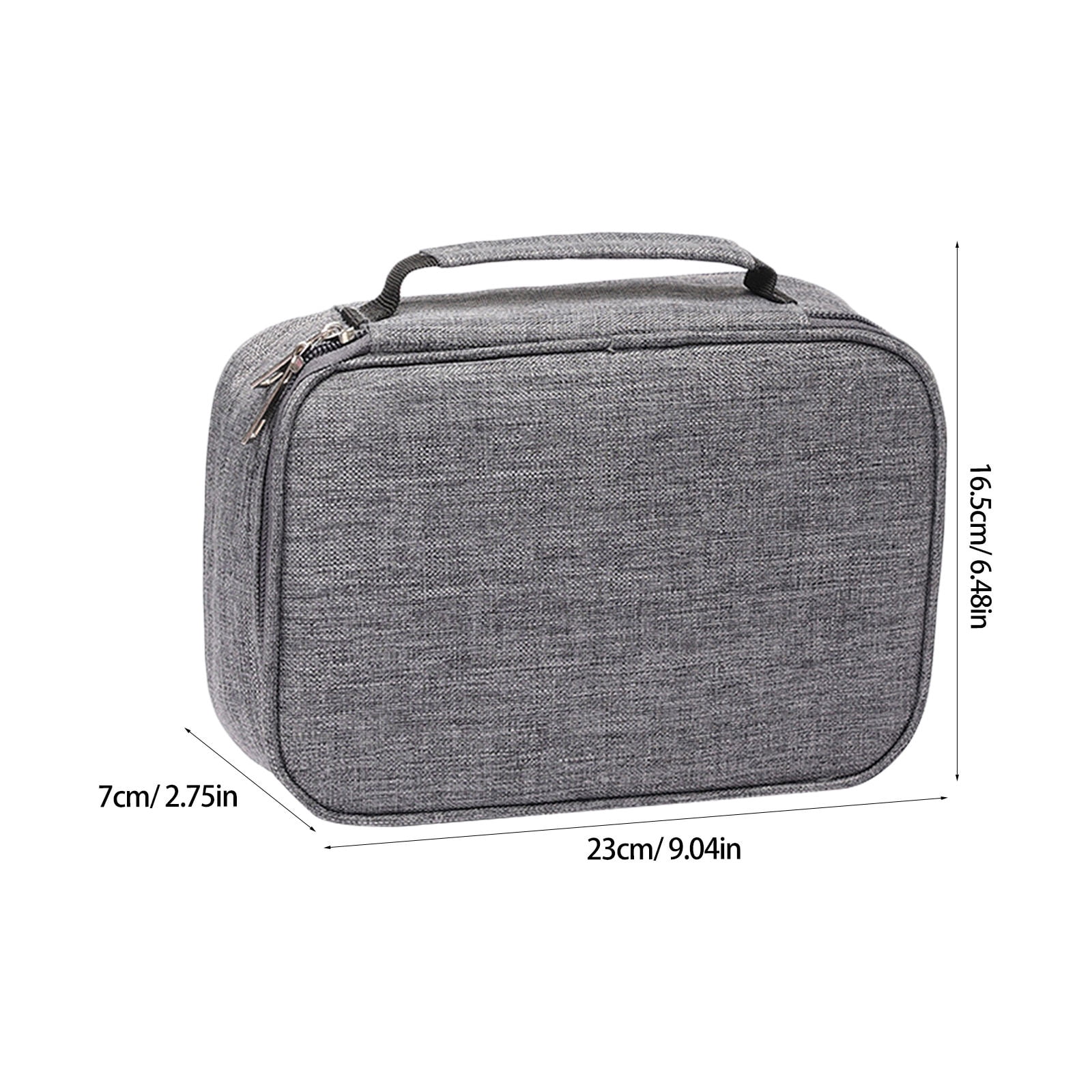 OUNONA Large Grey Pencil Case with Zipper, 72-Slot Colored Pencil Holder for Art Supplies and Stationery Storage