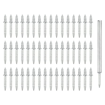 700Pack Double-Head Skirting Thread Seamless Nail & 7 Nail-Specific Sleeve Tool