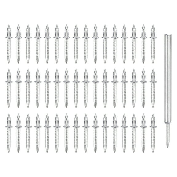 700Pack Double-Head Skirting Thread Seamless Nail & 7 Nail-Specific Sleeve Tool