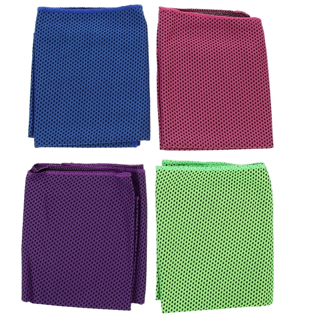 4 Pcs Serviettes Rafraîchissantes Serviettes de Sport Rafraîchissantes Serviettes de Sport d'Extérieur Serviettes Anti-Transpiration