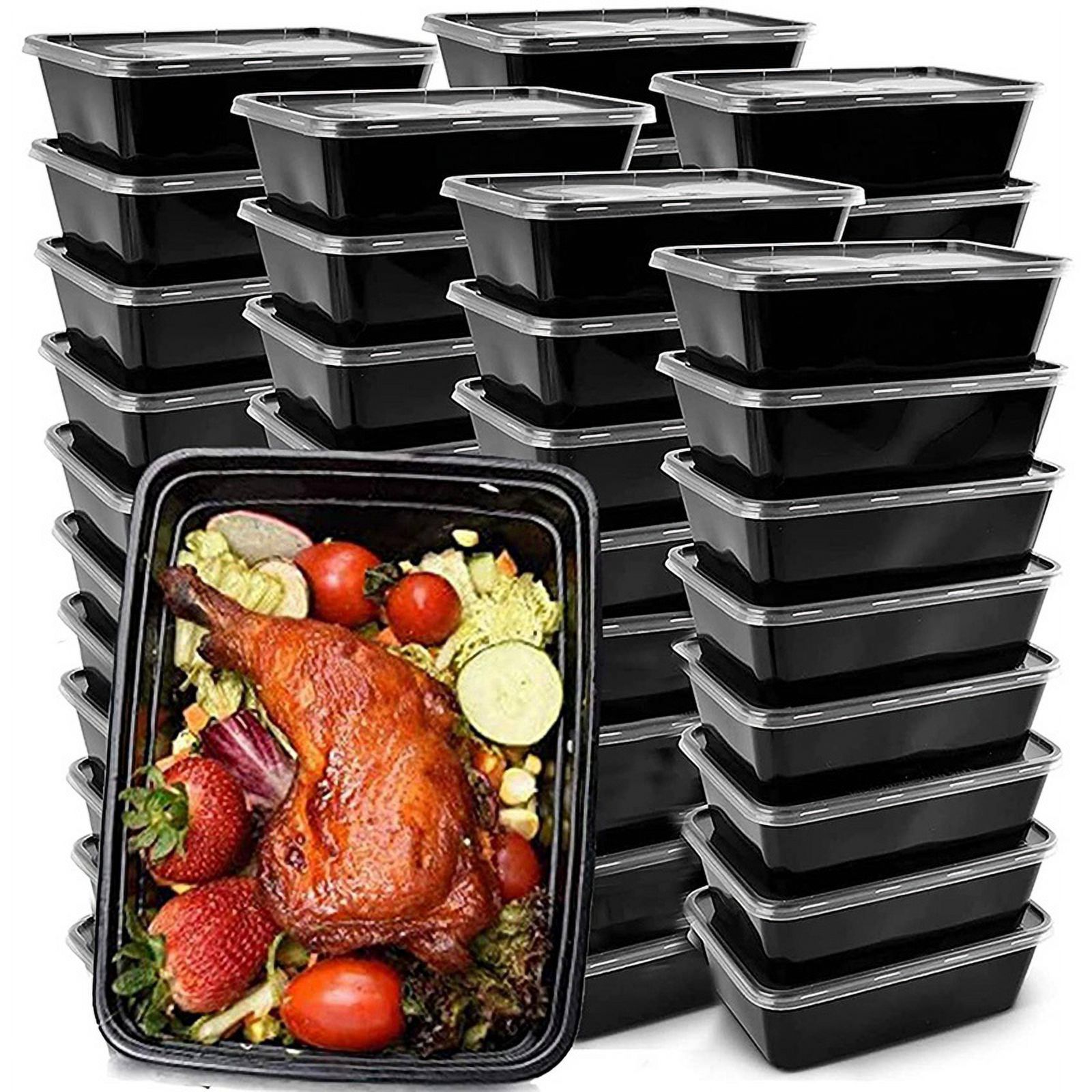 100-Pack Meal Prep Containers Reusable To-Go Food Containers Plastic Bento Boxes Food Storage Lunch Box