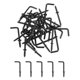 thumbnail image 1 of Ganchos en forma de L Uxcell, paquete de 50, ganchos de tornillo de ángulo recto de 1 pulgada para colgar, negro, 1 of 7