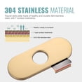 thumbnail image 3 of Wowow 6.3 in. Stainless Steel Escutcheon Plate in Gold, 3 of 5