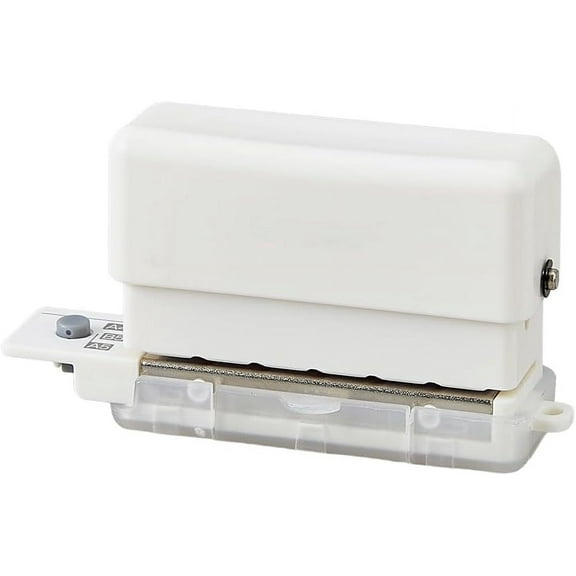 6-Hole Loose Leaf Paper Puncher Mini Binding Machine White Portable 6-Ring Binders Puncher Manual Paper Planners Binders for A5 B5 A4 3.5x1.18x1.96inch for DIY