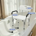 thumbnail image 3 of ALSO GO Shower Chair Bath Seat with Back and Arms, Height Adjustable Shower Chair for Inside Shower, Shower Bench for Elderly and Adult, Supports up to 330 lbs, White, 3 of 10
