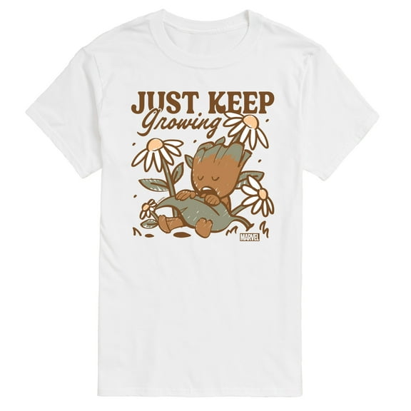 Marvel Guardians of the Galaxy - Groot Keep Growing - Men's Short Sleeve Graphic T-Shirt