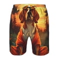 thumbnail image 3 of Vsdgher Sunset Meditating Dog Men's Beach Shorts, Surfing shorts, Swim trunks, Quick Dry Swim Trunks for Surfing Beach Fun -Large, 3 of 6