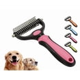 thumbnail image 6 of Professional Deshedding Tool for Dogs & Cats, Indoor Cat Double-Sided Brush Rake, Pets Hair Remover Shedding, Long Haired Dog Brushes, Undercoat Combs Supplies, 6 of 8
