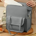 thumbnail image 4 of Bolsa de almuerzo aislante | Bolsa portátil de papel de aluminio engrosado | Gran cremallera doble cara | 28x26x20cm | Poliuretano | Gris, Verde, Beige | Mango ergonómico | Mantiene la comida, 4 of 6