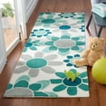 thumbnail image 3 of SAFAVIEH Kids Floral Flower Bursts Area Rug, Ivory/Green, 8' x 10', 3 of 10