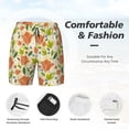 thumbnail image 3 of Yiaed Rose Daisy Print Mens Swim Trunks Bathing Suit Compression Liner Beach Swim Shorts Swimwear Quick Dry Zipper Pocket No-Chafing Board Short-3X-Large, 3 of 6