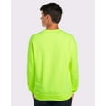 thumbnail image 3 of JERZEES NuBlend Men's High Visibility Safety Sweatshirt, Crewneck Fleece, Hi-Vis Green, 2 Pack, S, 3 of 5