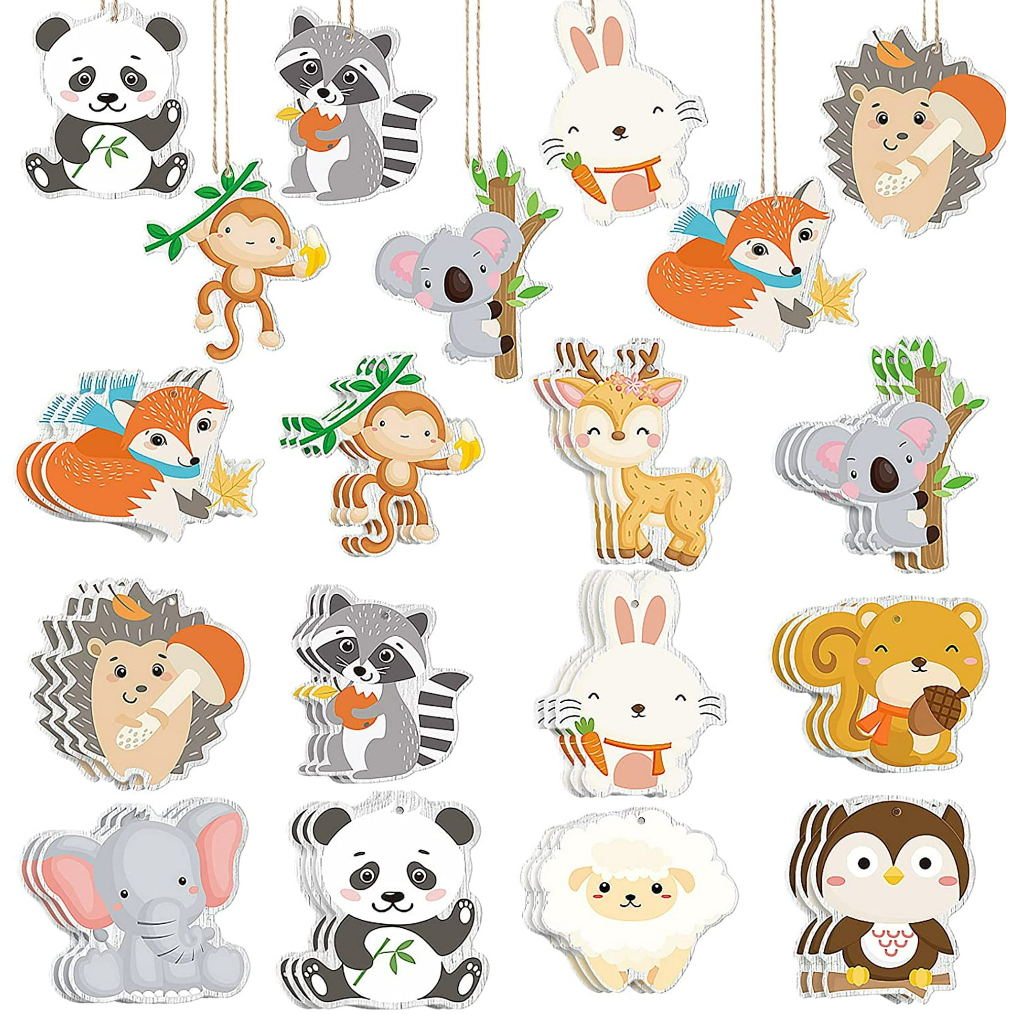 36 Pieces Woodland Animals Centerpieces Double-sided Woodland Creatures  Cutouts Forest Animals Themed Wood Cutouts with  Ft Rope Woodland  Creatures Wood Crafts for Woodland Theme Party Supplies | Walmart Canada
