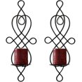 thumbnail image 5 of 1 candelabro montado en la pared de estilo vintage negro, candelabro de hierro creativo, decoraciones de pared para el jardín del hogar, candelabro montado en la pared, 5 of 5