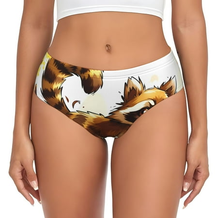 Sikiie Autumn Raccoon In Forest Women s High Waisted Cotton Underwear Soft Breathable Panties Stretch Briefs Seamless Ladies Panties-3X-Large