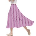 thumbnail image 1 of ameIAEA Women Elastic High Waist A-Line Skirts 2024 Fall Fashion Color Block Ruffle Midi Skirt, 1 of 5